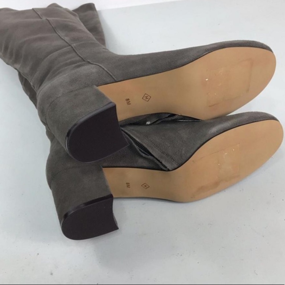 Halogen Gray Over the Knee Suede Boots Size 8 - Picture 6 of 8